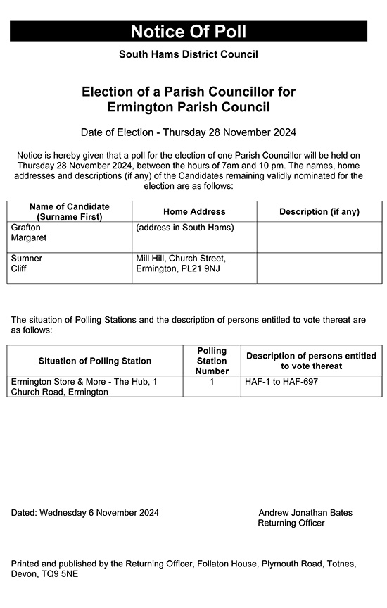 notice of poll